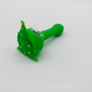 christmas tree silicone water pipe paninigarilyo